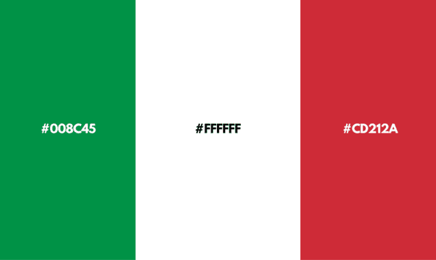italian flag colors