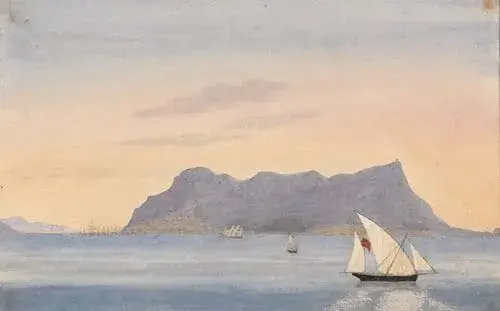 The Rock of Gibraltar from Algeciras