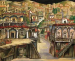 Decoration sketch for the play “Solar Eclipse in Georgia”
