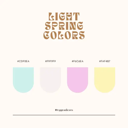 Light Spring Colors