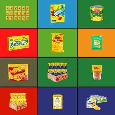 yellow snacks