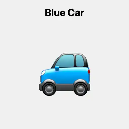 Blue Car Emoji