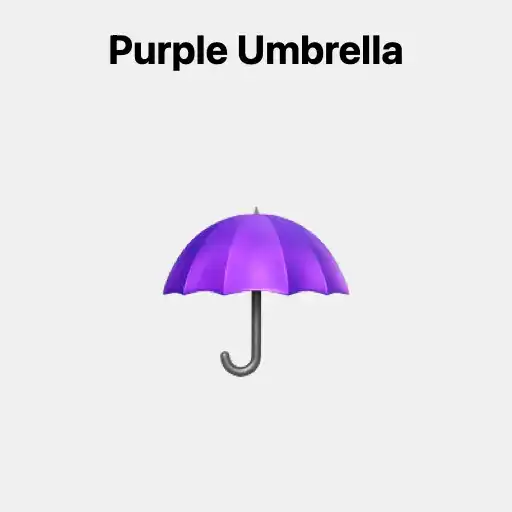 Purple Umbrella Emoji
