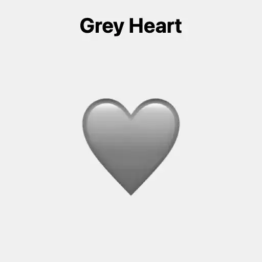 Grey Heart Emoji