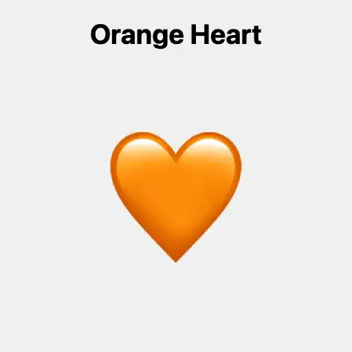 Orange Heart Emoji