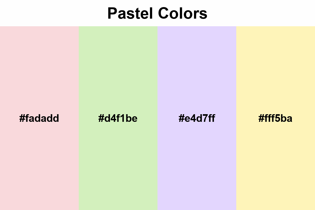 pastel colors