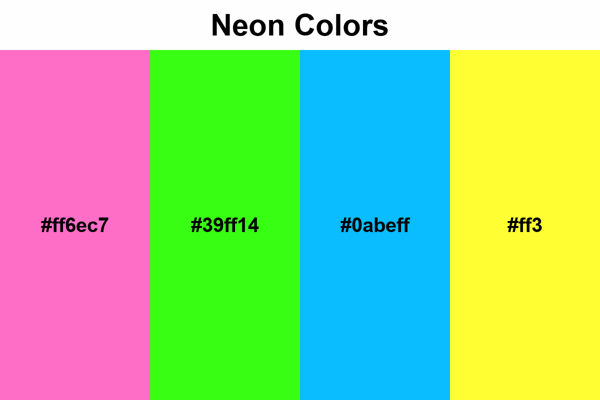 neon colors