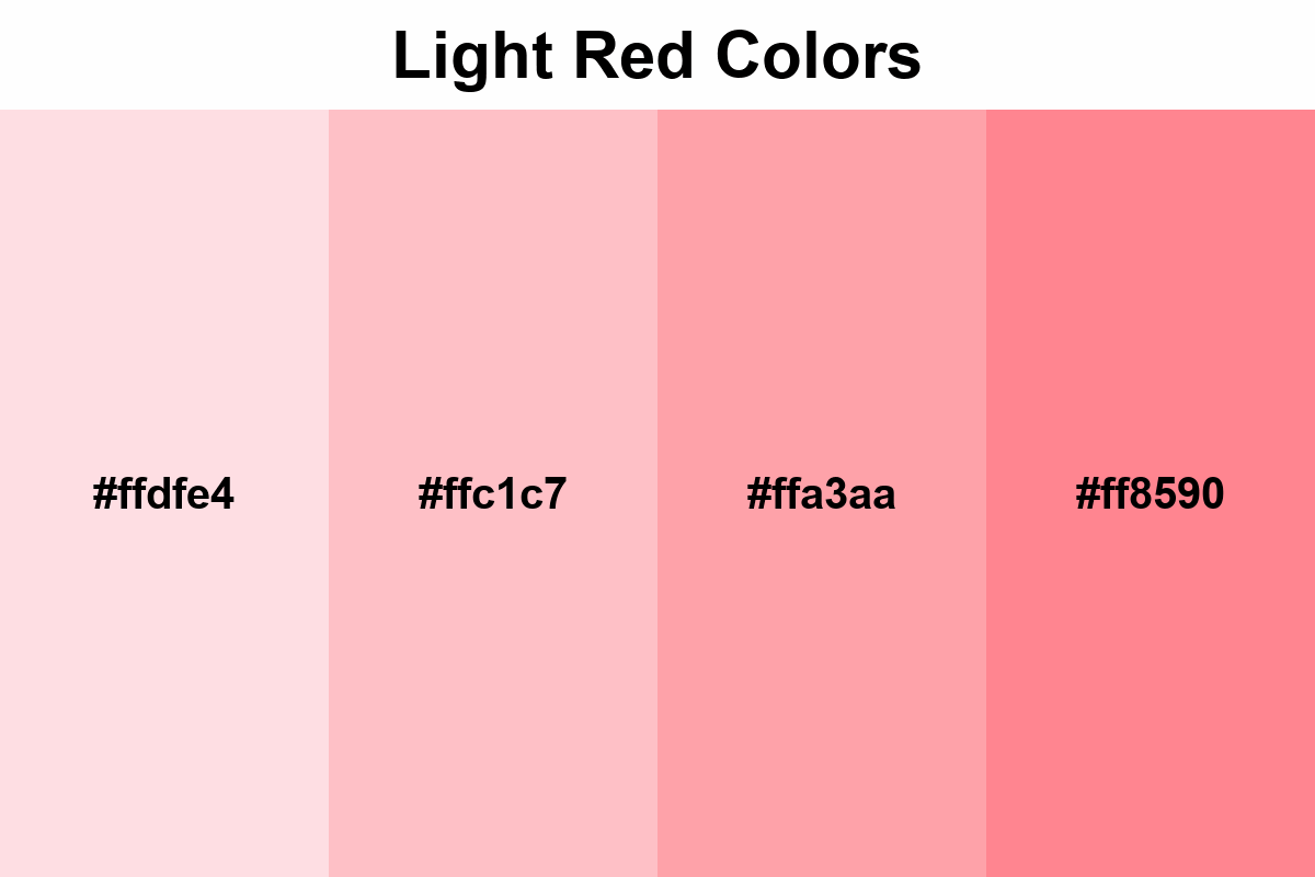 light red color palettes