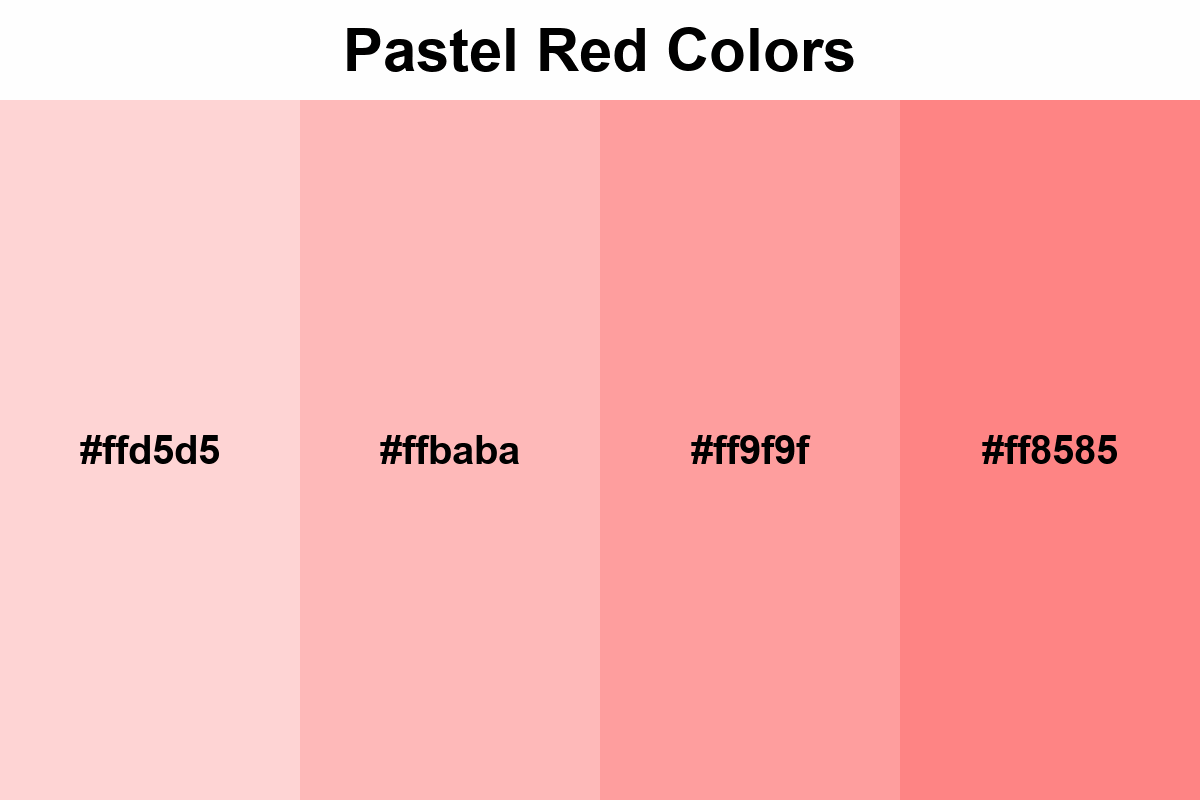 pastel red colors