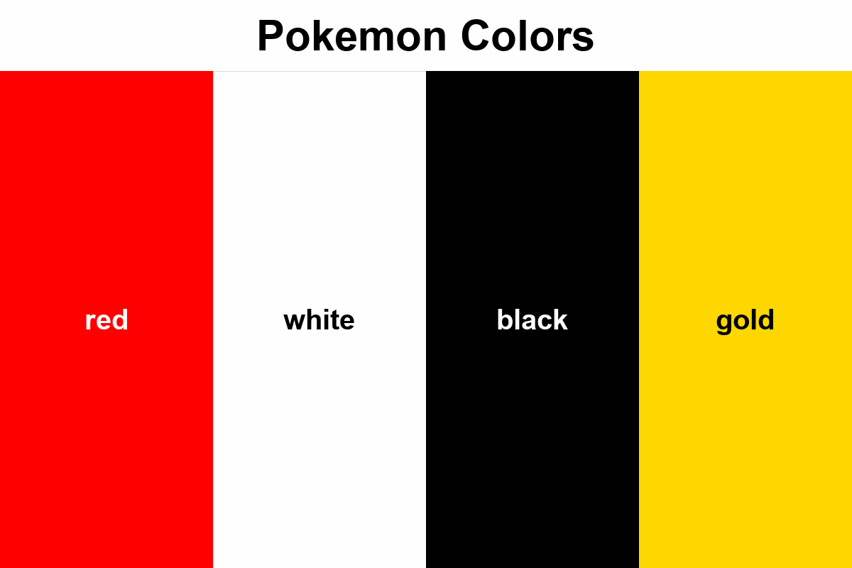 pokemon colors