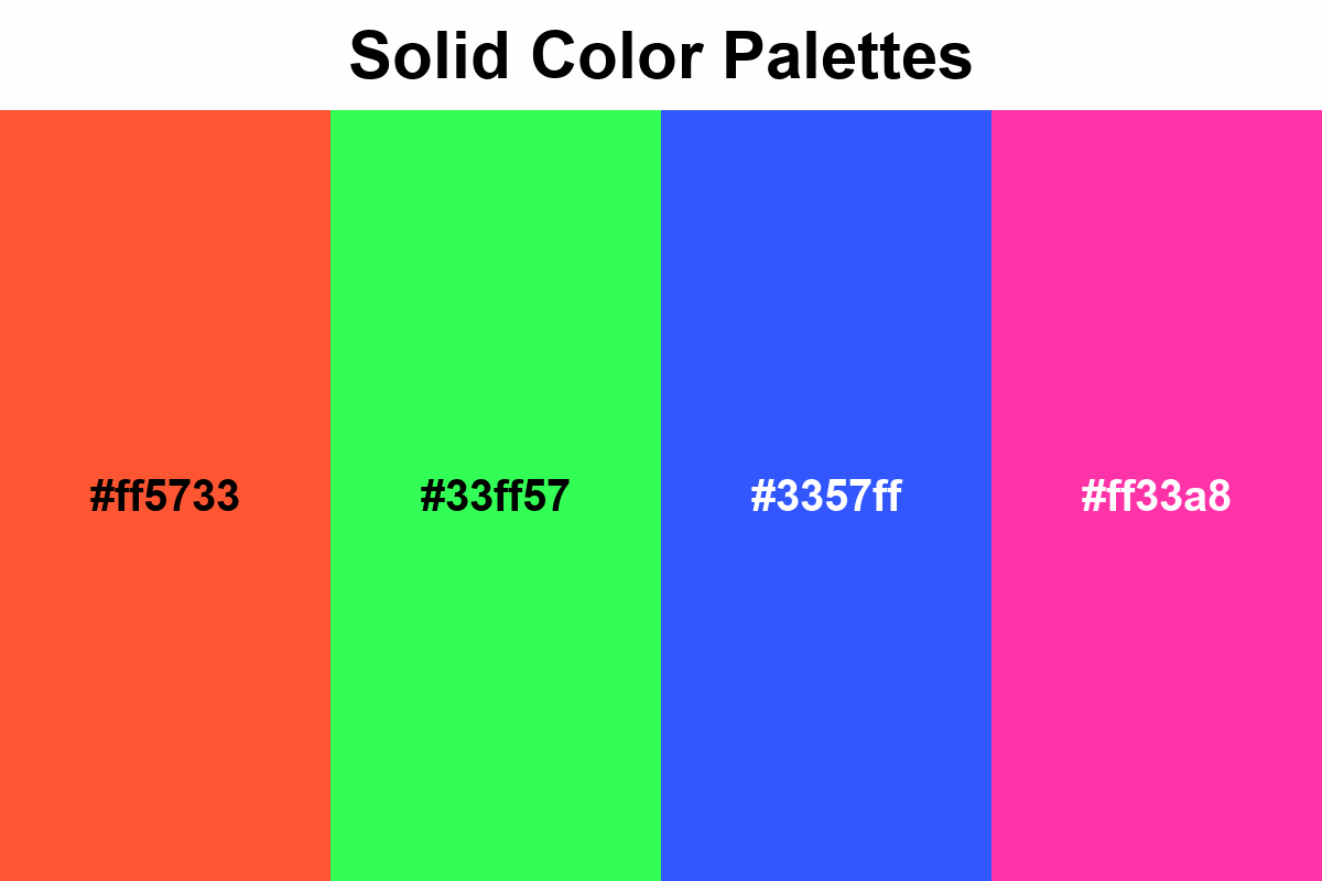 Solid Color Palettes