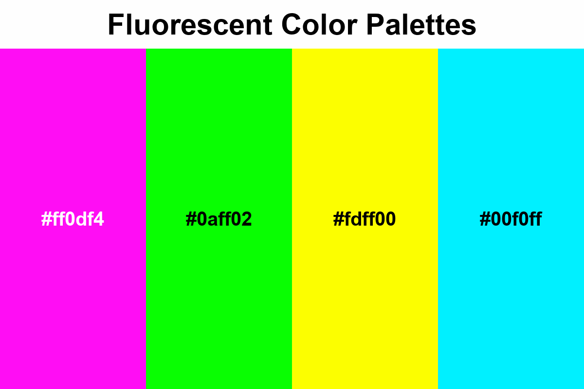 Fluorescent Color Palettes