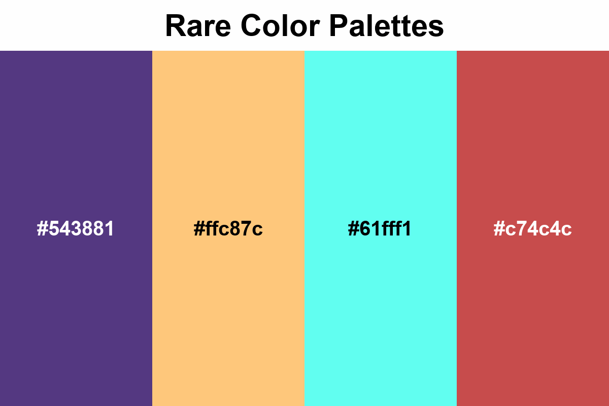 Rare color palettes