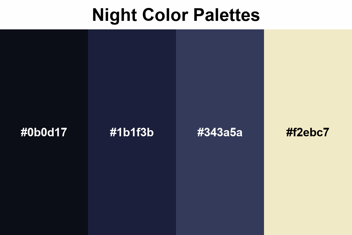 night color palettes