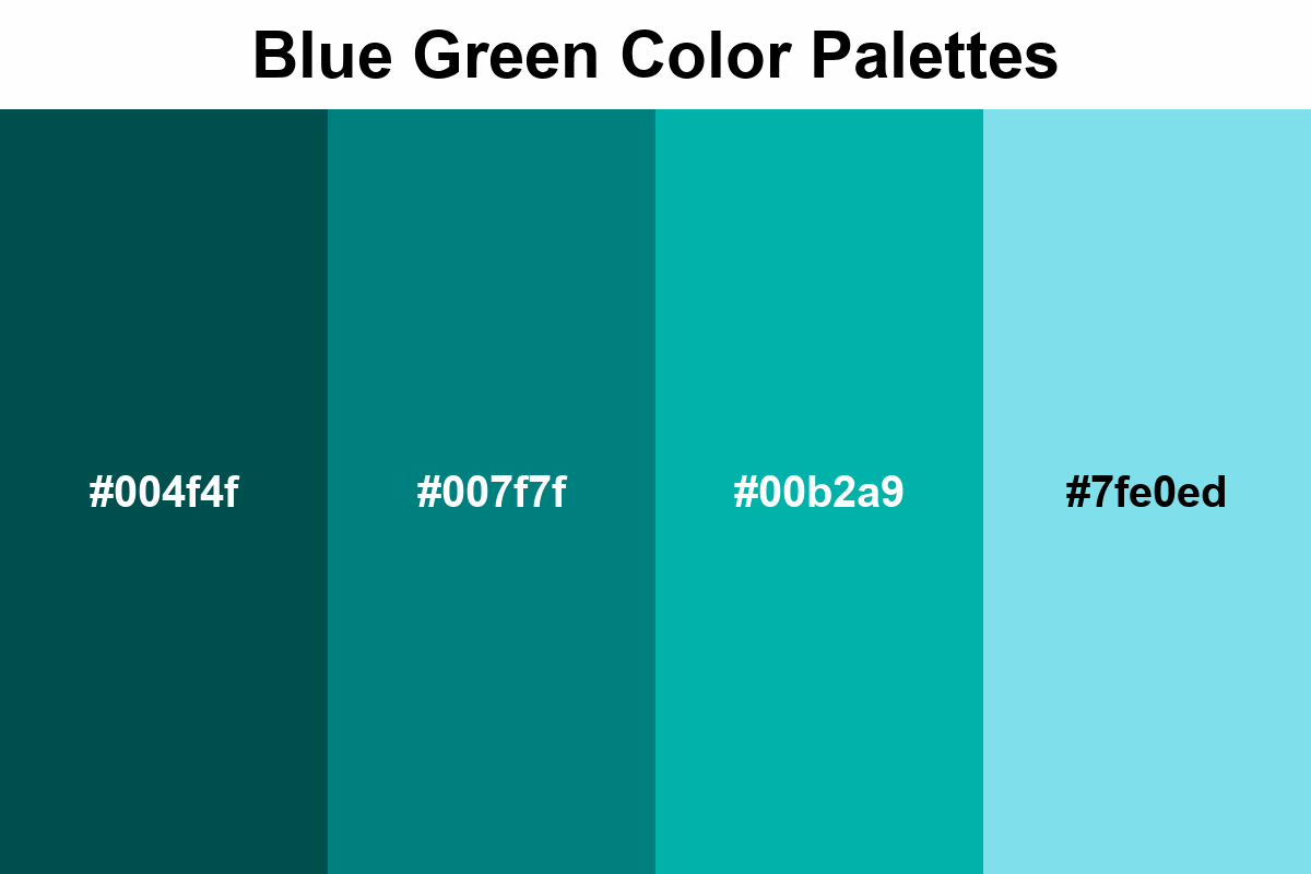 Blue Green color palettes