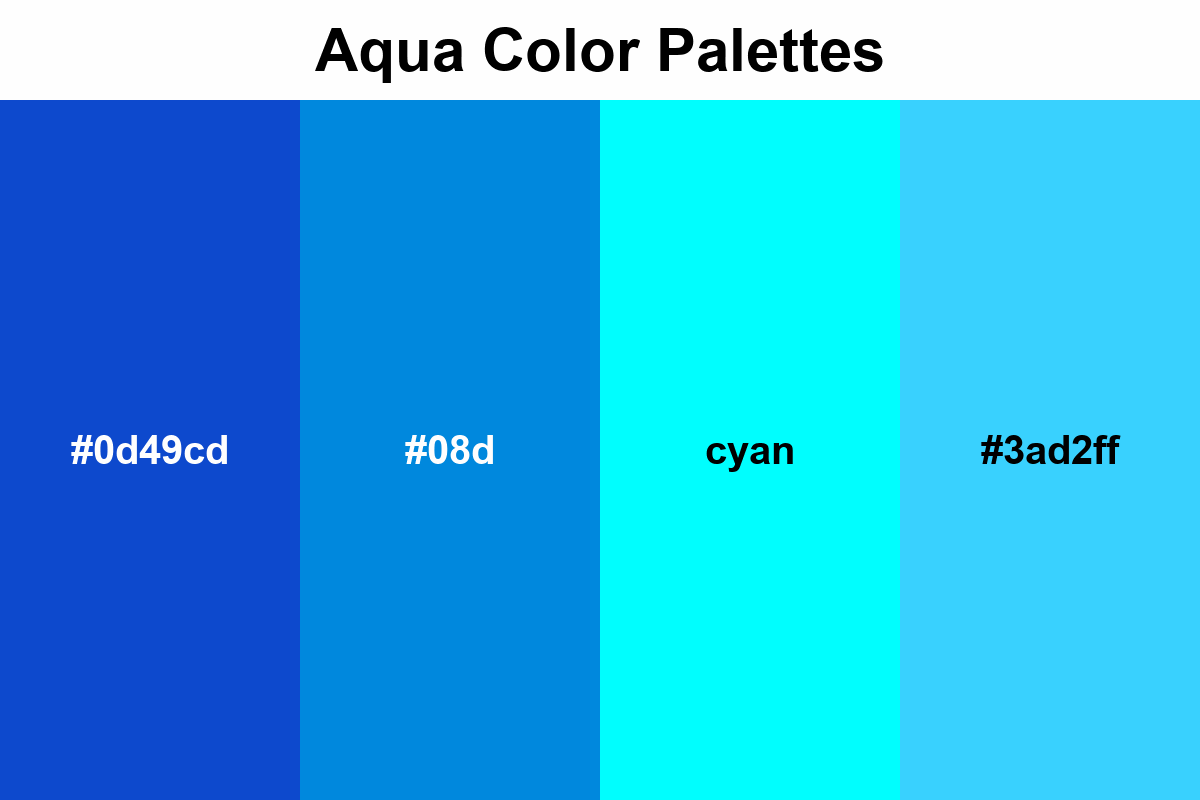 Aqua color palettes