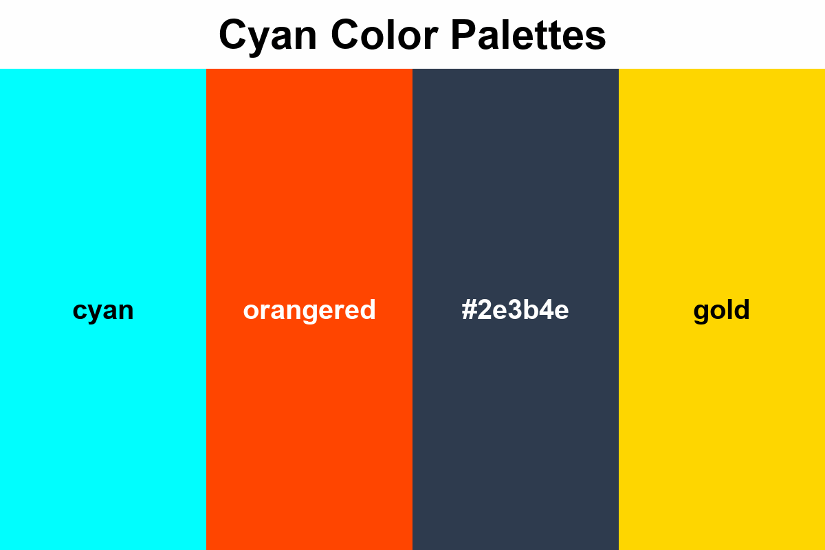 cyan color palettes