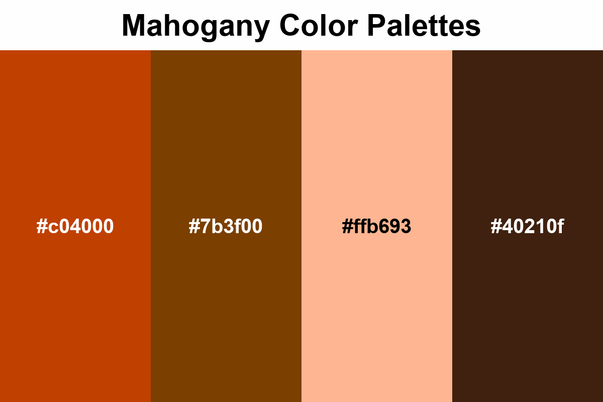 Mahogany Color Palettes
