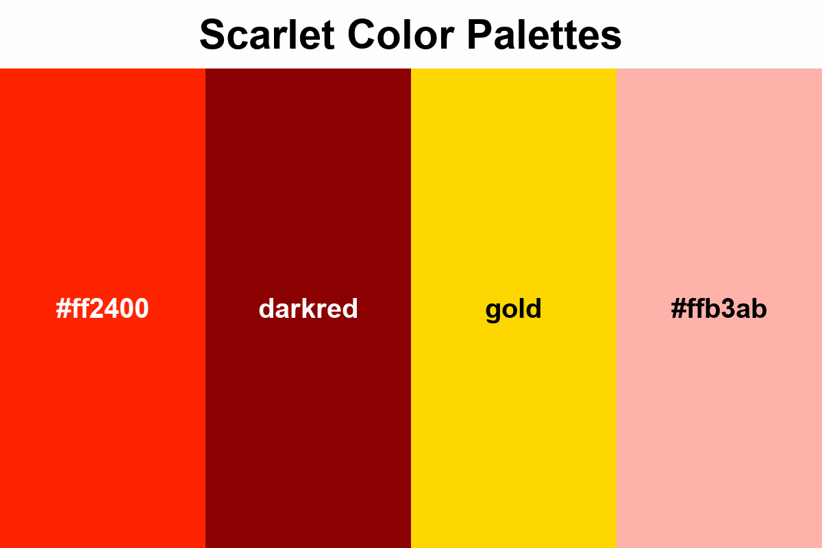 scarlet color palettes