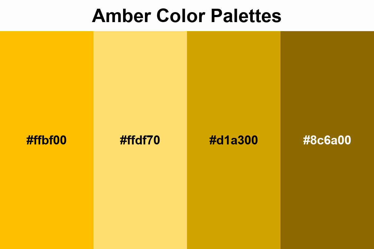 amber color palettes