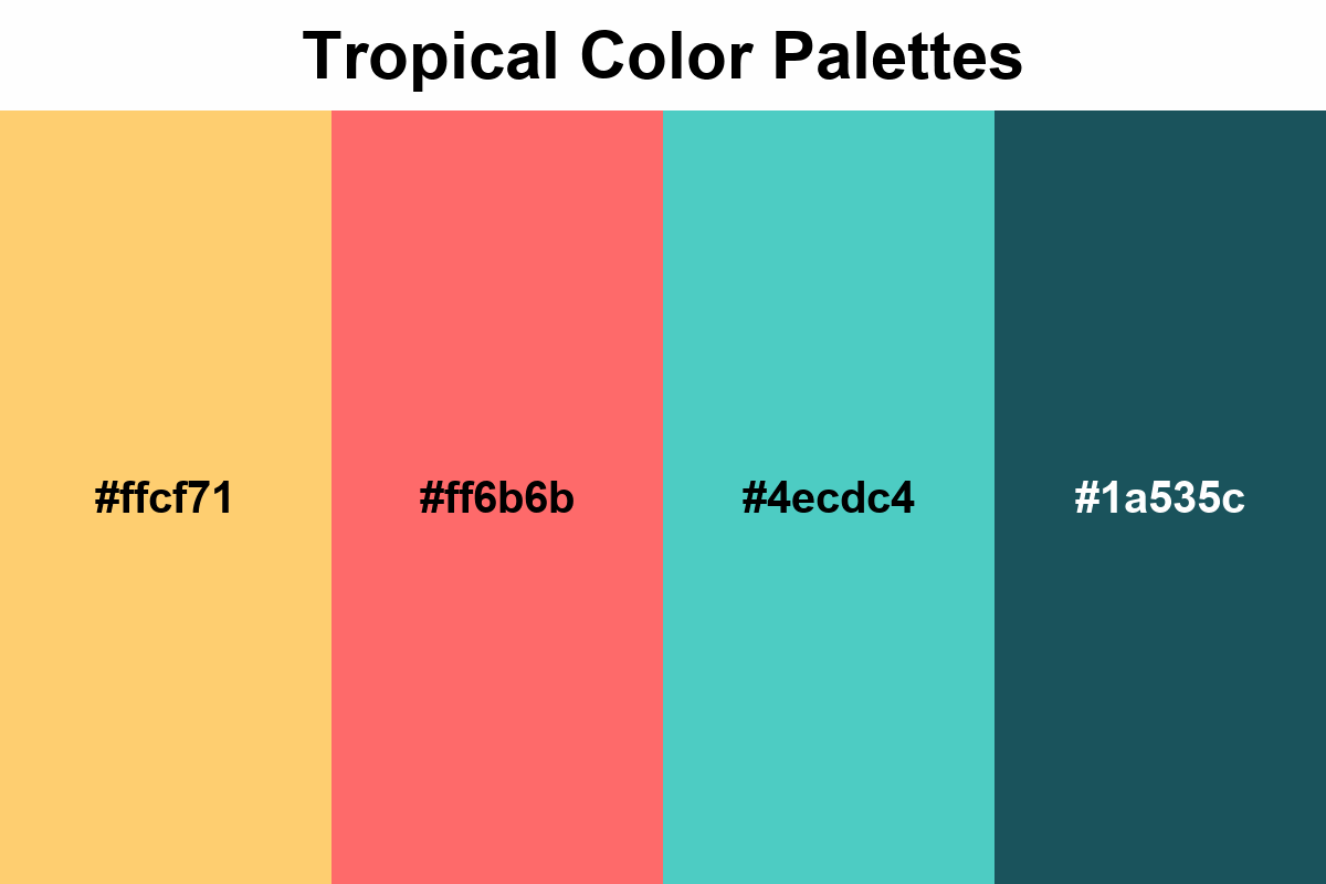 tropical color palettes