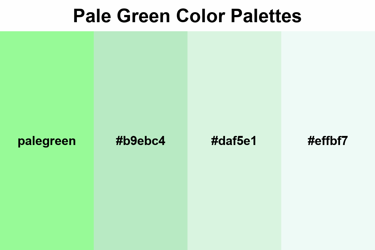pale green color palettes