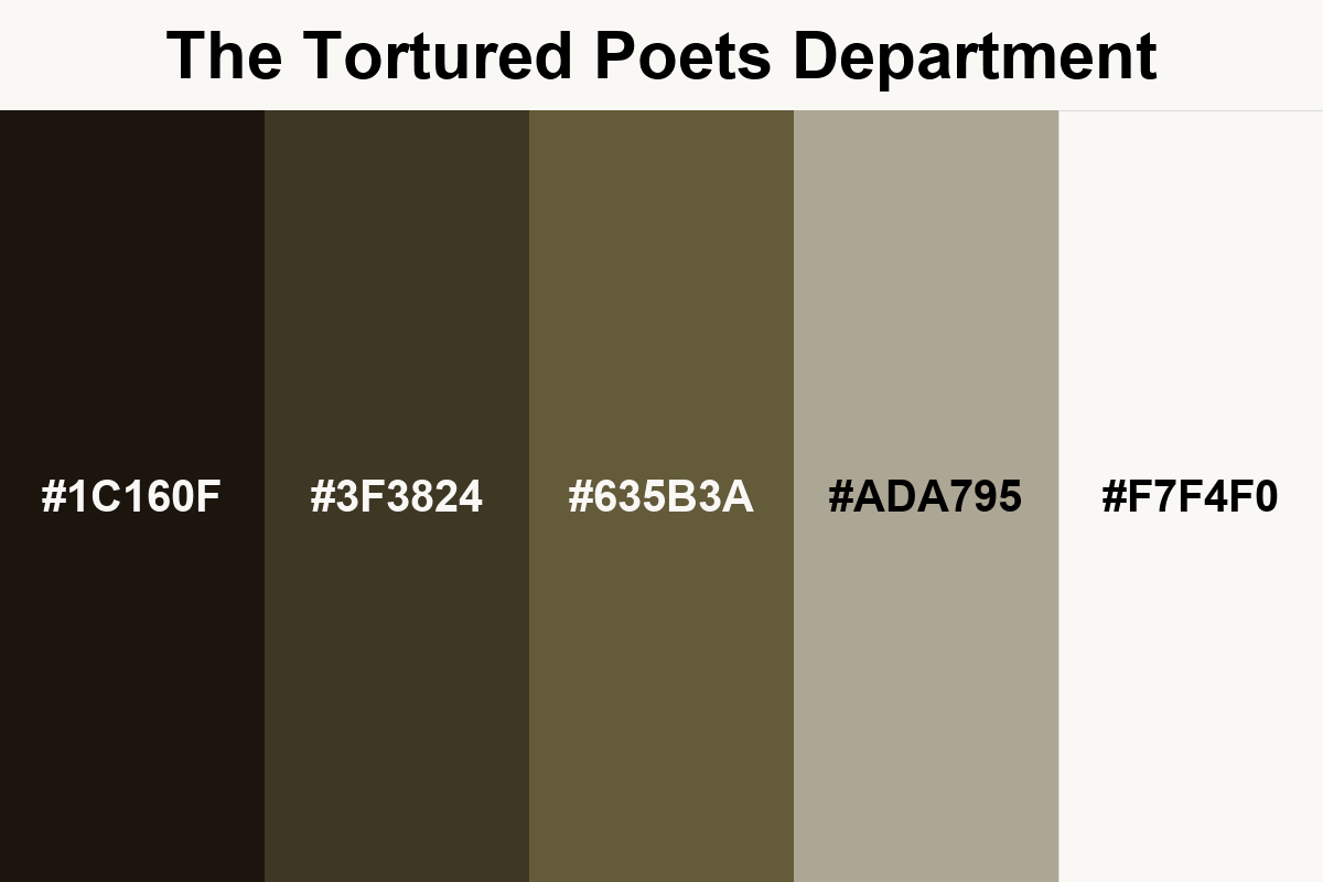 The Tortured Poets Department album colors