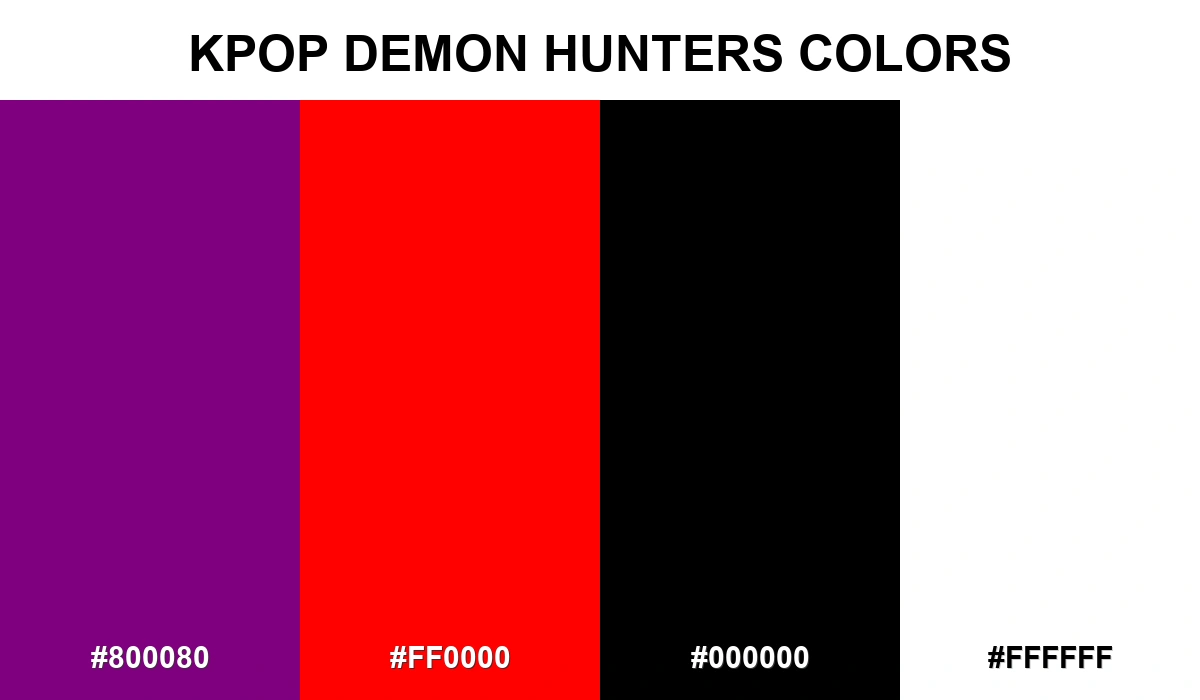 Kpop Demon Hunters Colors