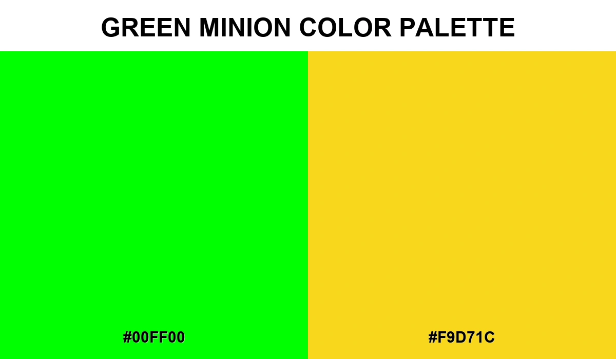 Green Minion color palette