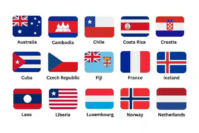 Red, White, Blue Flags