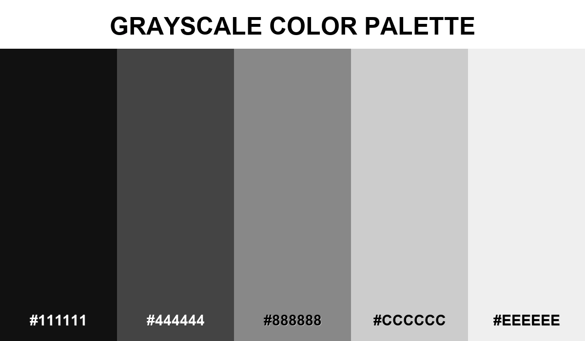 Grayscale Color Palette