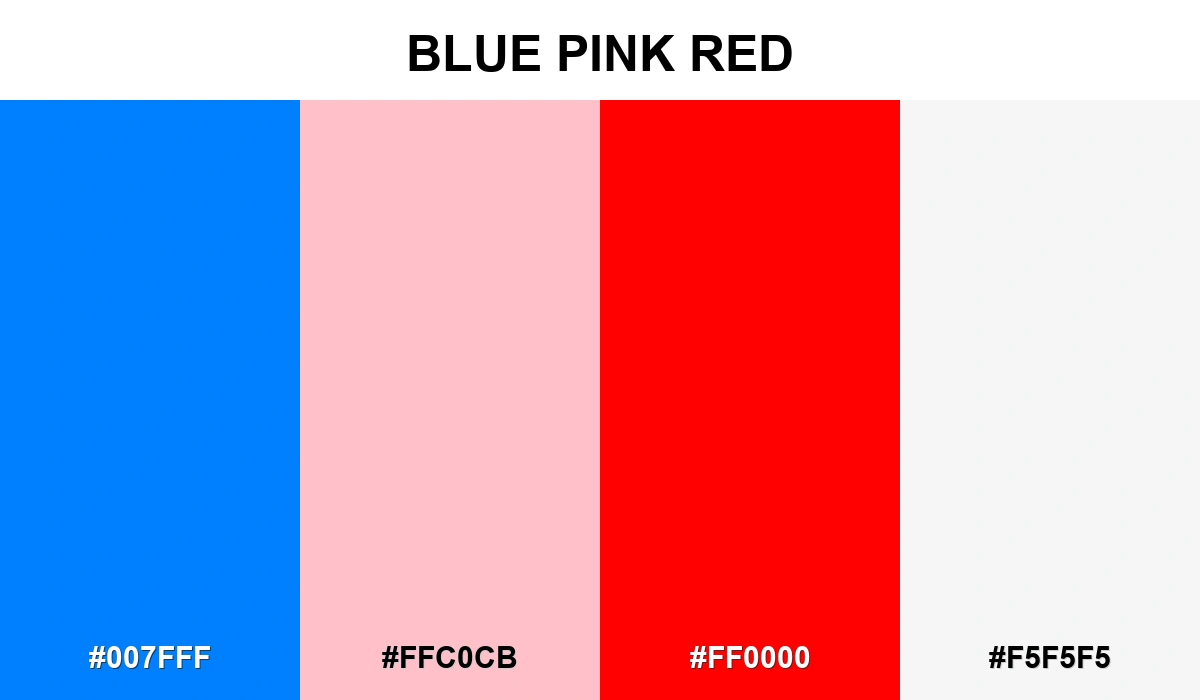 Blue Pink Red