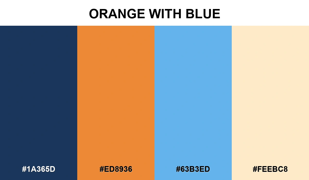 Orange with Blue
