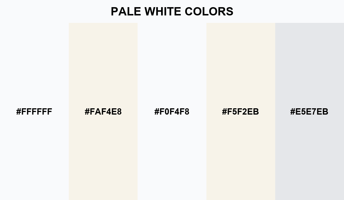 Pale White Colors