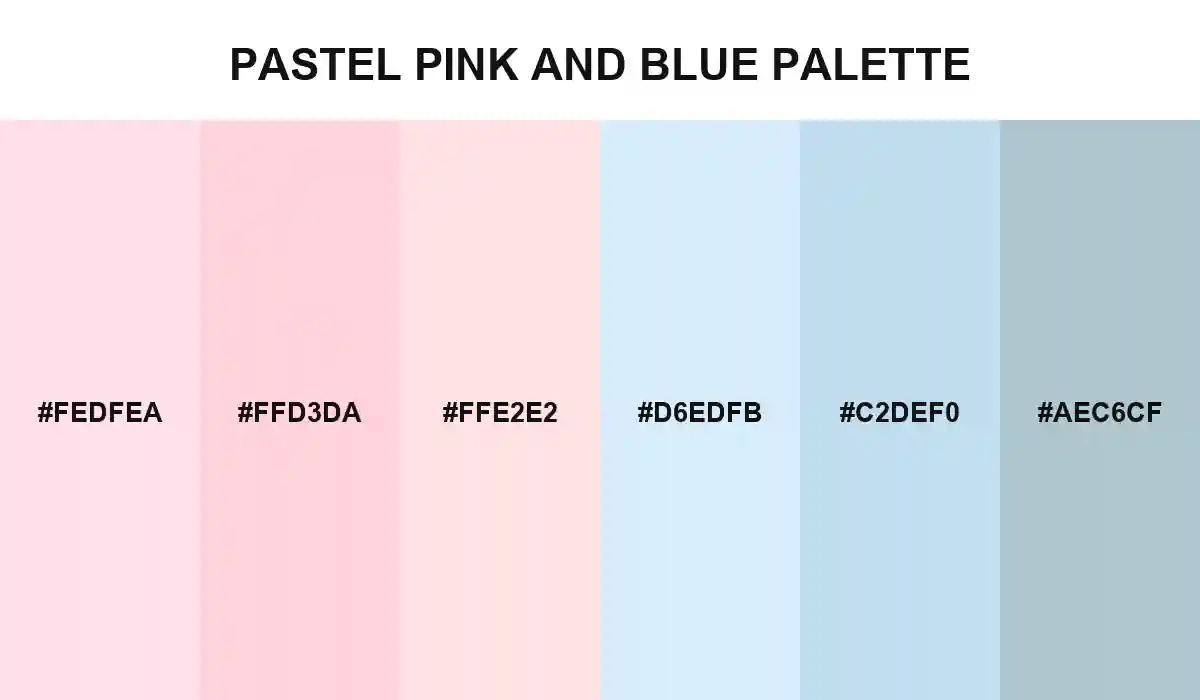 Pastel Pink and Blue Palette