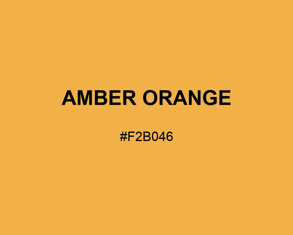 Amber Orange color #F2B046