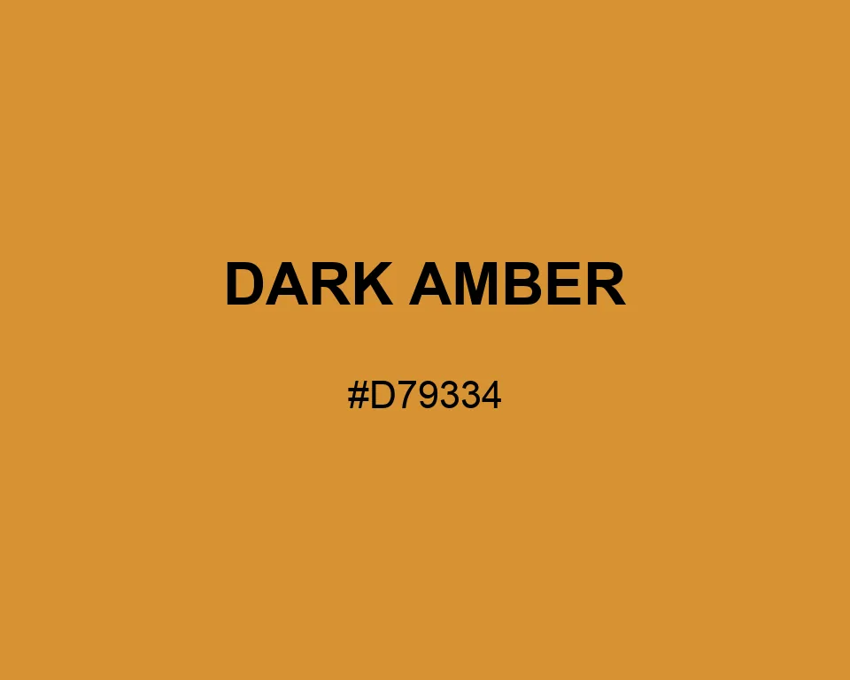 Dark Amber color #D79334
