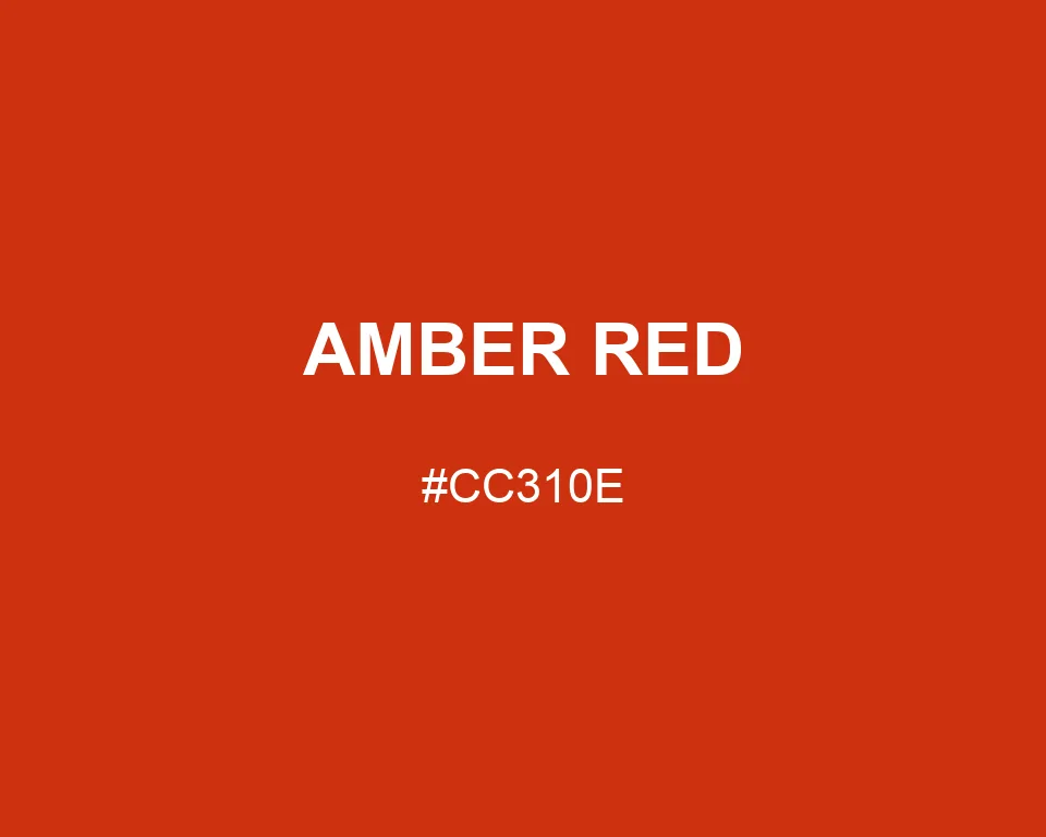 Amber Red color #CC310E