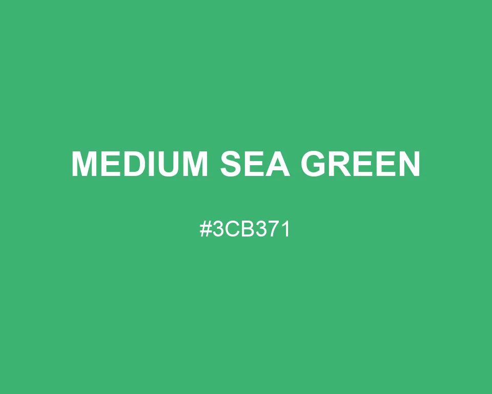 Medium Sea Green color #3CB371