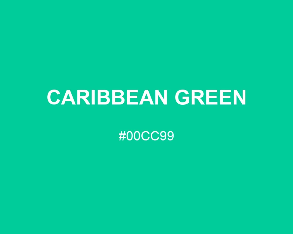 Caribbean Green color #00CC99
