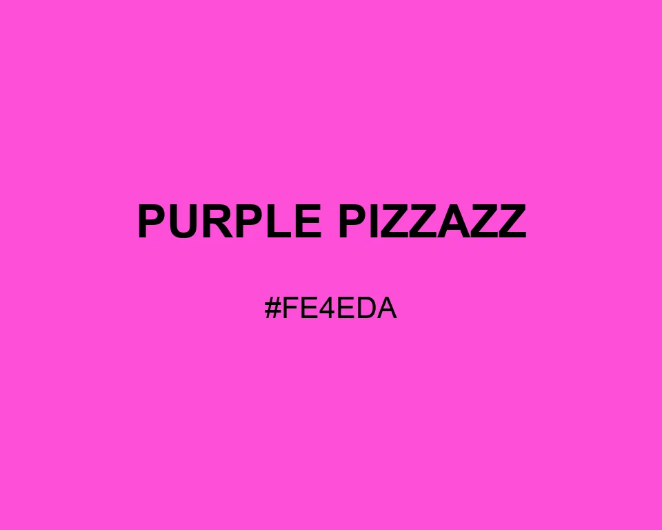 Purple Pizzazz color #FE4EDA