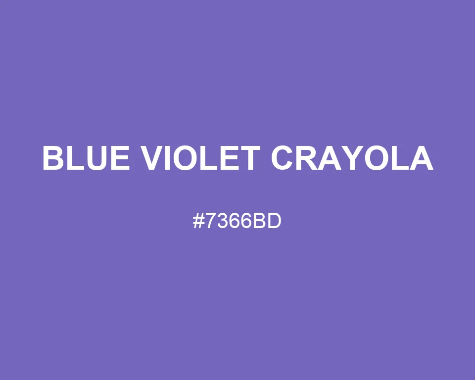 Blue Violet Crayola color #7366BD