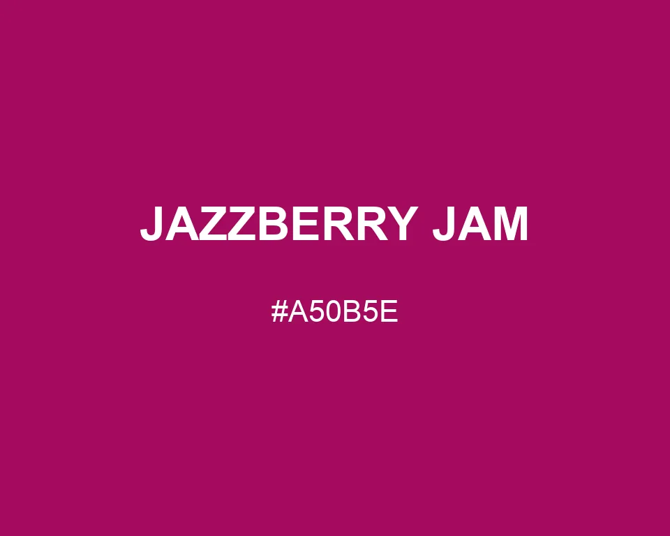Jazzberry Jam color #A50B5E