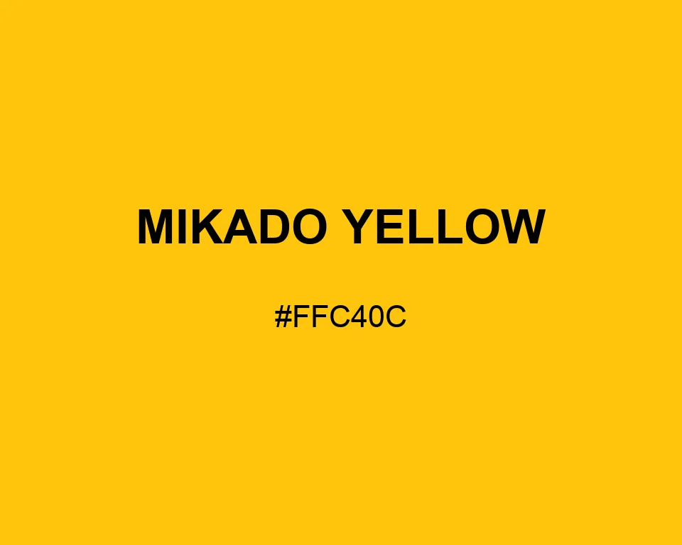 Mikado Yellow color #FFC40C