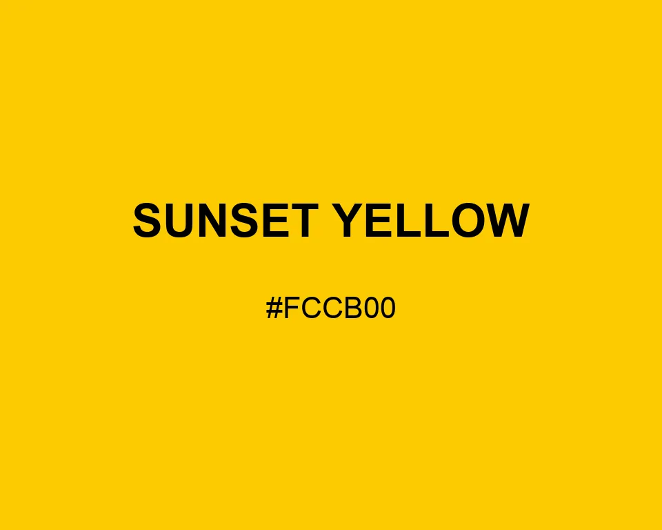 Sunset Yellow color #FCCB00