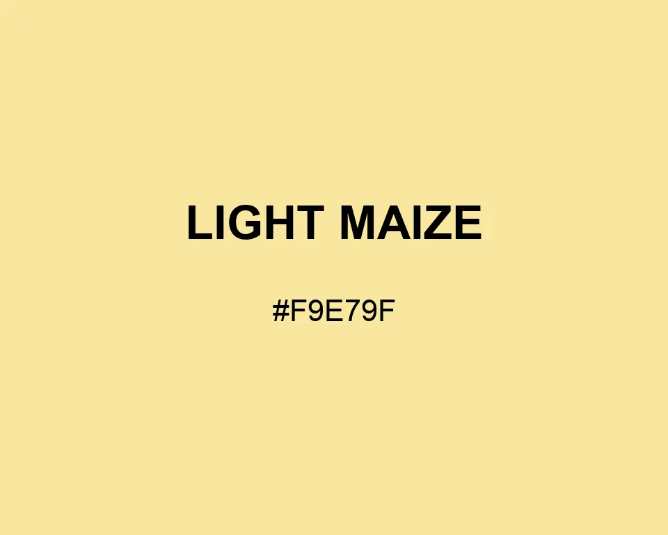 Light Maize color #F9E79F