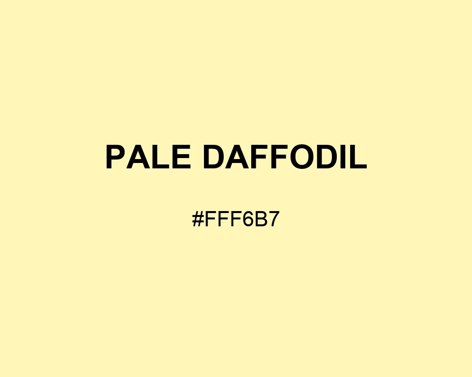 Pale Daffodil color #FFF6B7