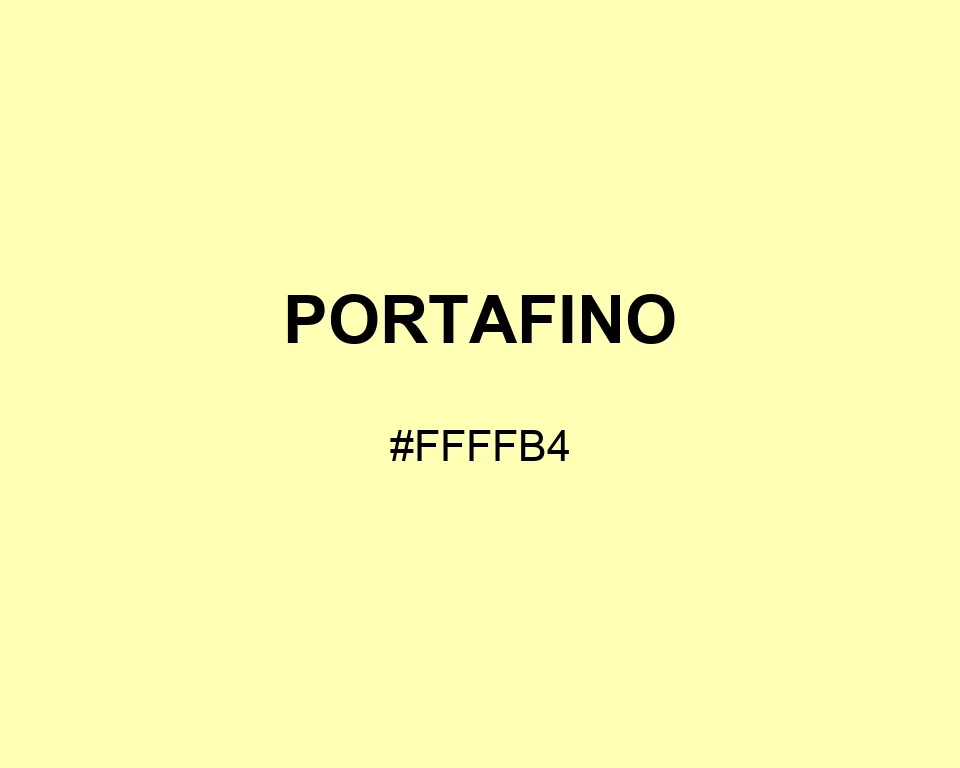 Portafino color #FFFFB4