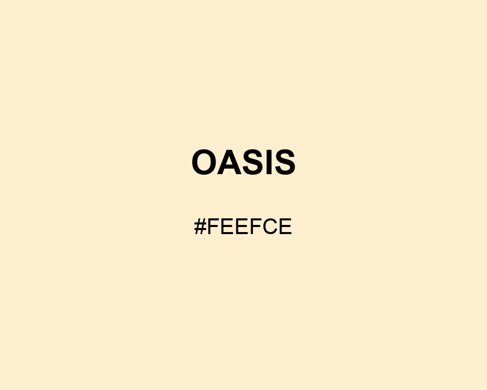 Oasis color #FEEFCE