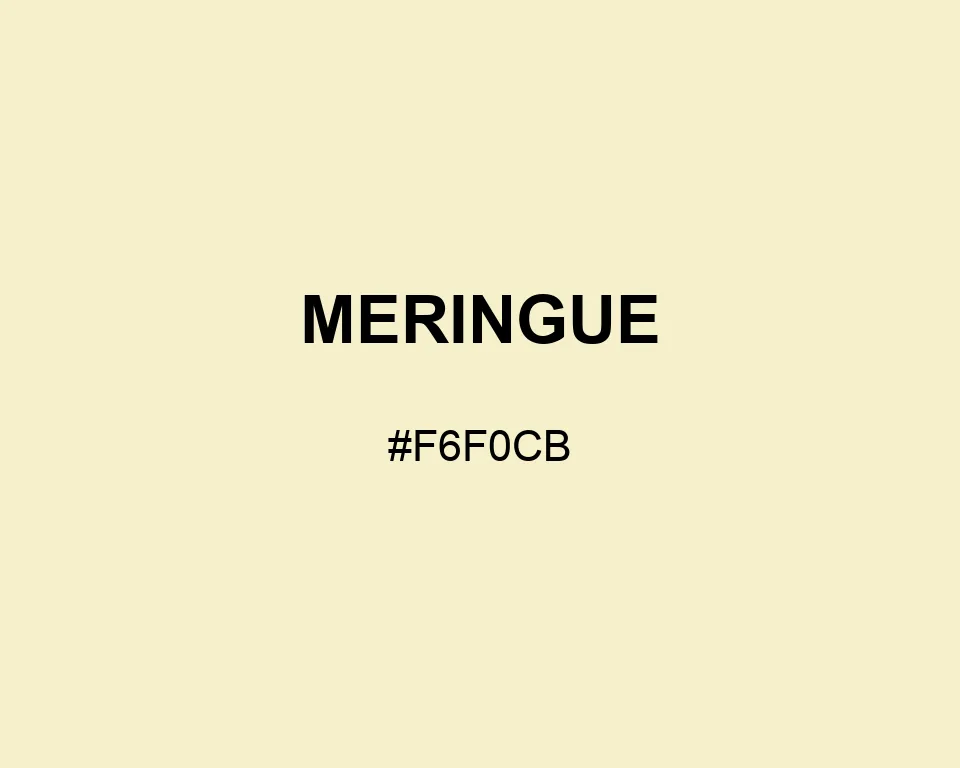 Meringue color #F6F0CB